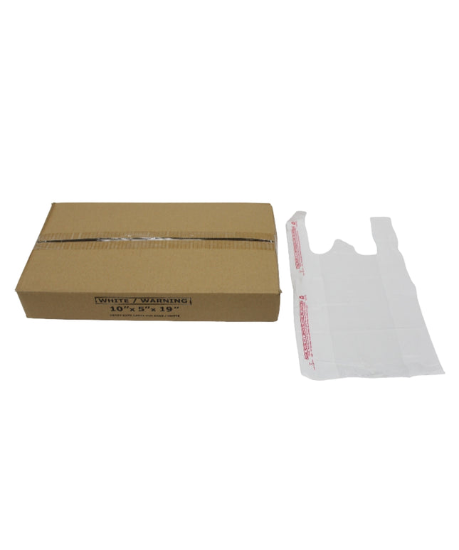 10X5X19 WHITE T-SHIRT BAG