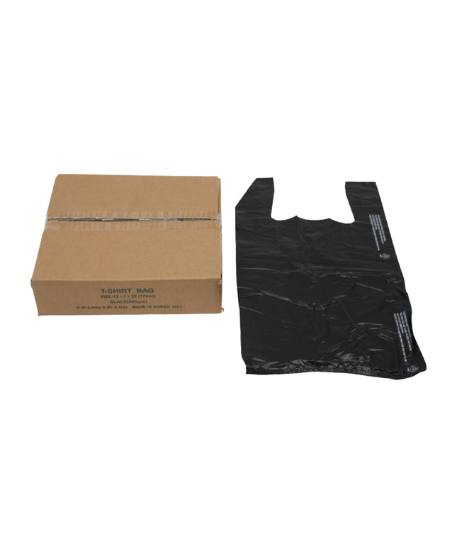 12X7X22 BLACK T-SHIRT BAG