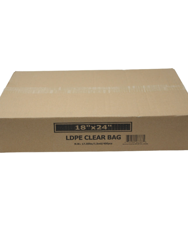 18 X 24 L.D. CLEAR BAGS 400/CS.