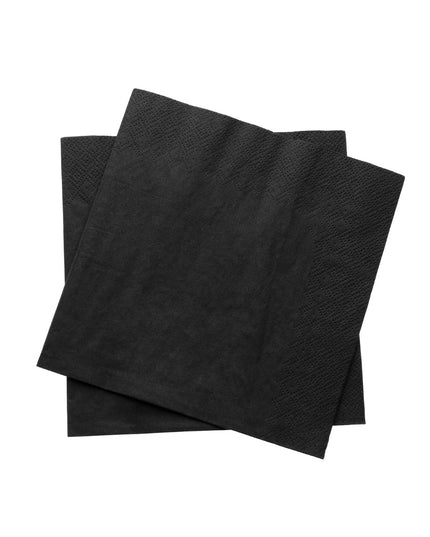 9.45X9.45 2 PLY BLACK CKTL BEVERAGE NAPKIN 4/250