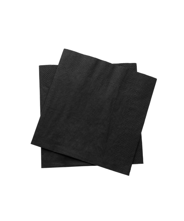 9.45X9.45 2 PLY BLACK CKTL BEVERAGE NAPKIN 4/250