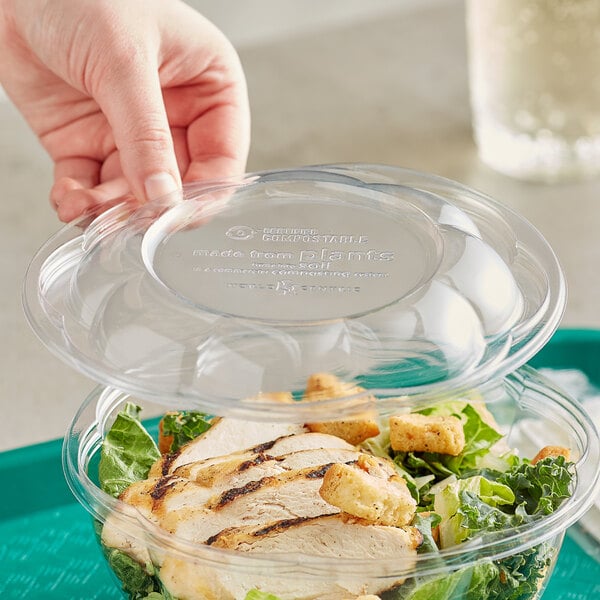 LID PLAST DOME FOR 24-32 OZ. FOOD CONT. 600/CS.