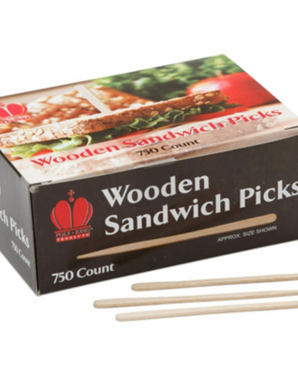 WOODEN SANDWICH PICKS 3.5" 12/750 CS