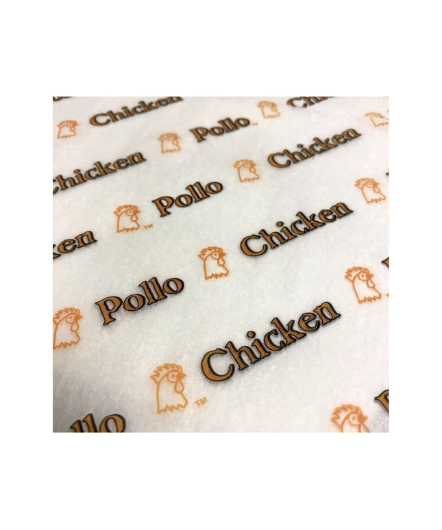 12 X11 PARCHMENT PAPER CHICKEN PRINT 5/1000