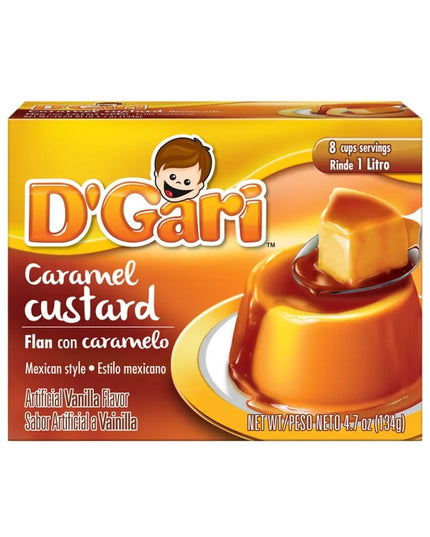 D'GARI GELATIN FLAN CON CARAMEL 24/ 4.78 OZ.