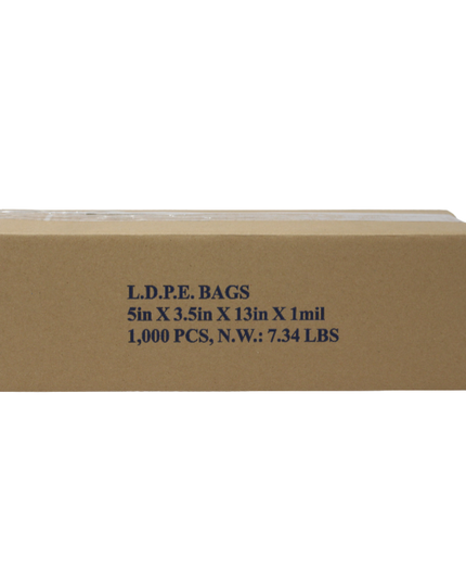 5 X 3.5 X 13 LD CLEAR BAG 1000/CS.