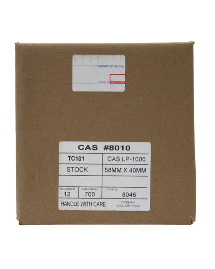 X-1493 LABEL CAS 58 MM X 40 MM 12/700