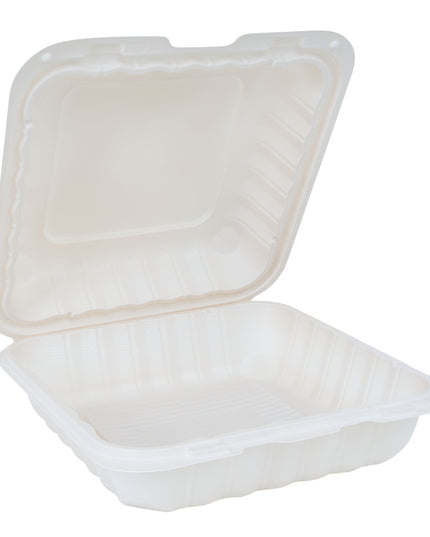 8'' X 8'' PET HINGED CONTAINER 1 COMPARTMENT 2/125CT