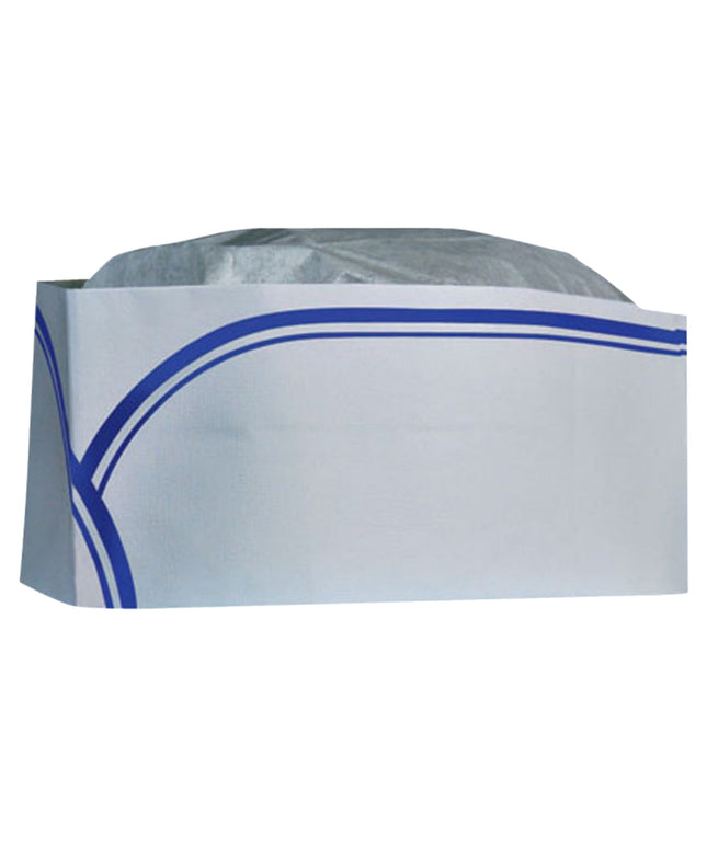 CAP PAPER BLUE STRIPE 100/CS.