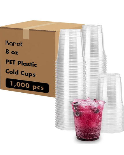 CUP PLAST 8 OZ. CLEAR 1000/CS.