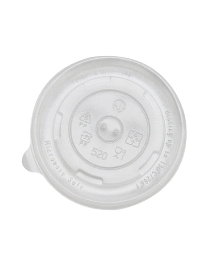 CLEAR PP FLAT LID FOR PAPER & FOOD CONTAINER 6-16 OZ 1000/CS