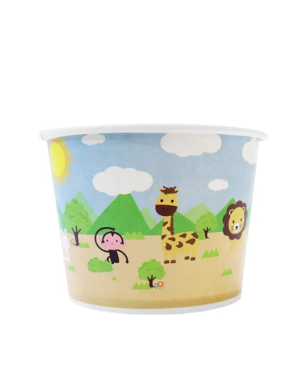 CONTAINER FOOD POLY PAPER SAFARI 8 OZ. 1000/CS.