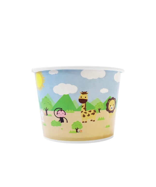 CONTAINER FOOD POLY PAPER SAFARI 8 OZ. 1000/CS.