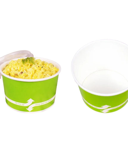 CONTAINER FOOD POLY PAPER GREEN 16 OZ. 1000/CS.