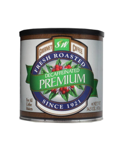 S&W PREMIUM DECAFFEINATED COFFEE 1/34.5 OZ