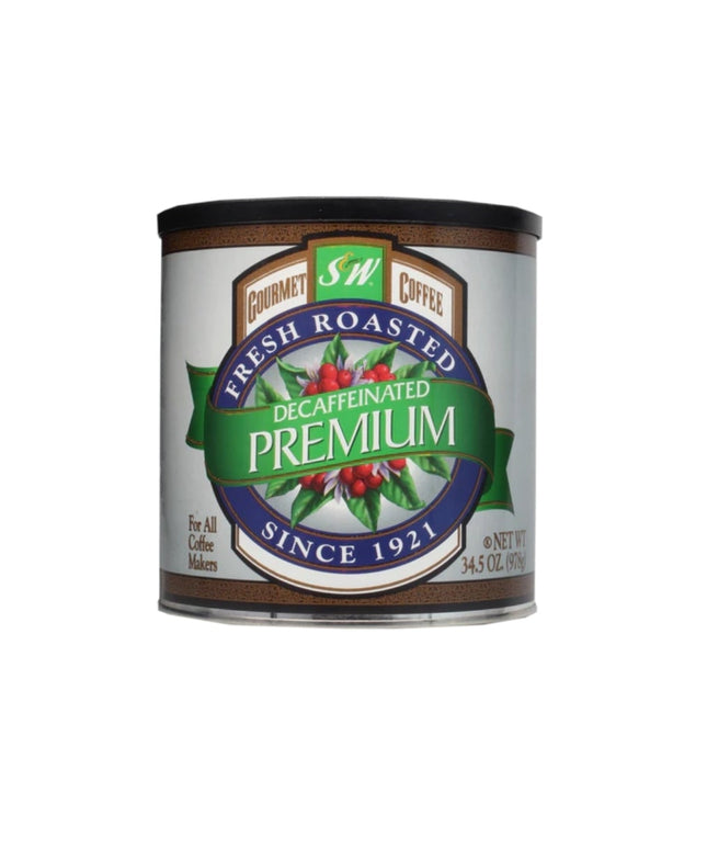 S&W PREMIUM DECAFFEINATED COFFEE 1/34.5 OZ