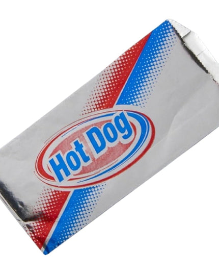 HOT DOG PRINTED FOIL 3.5 X 1.5 X 8.5 1000/CS