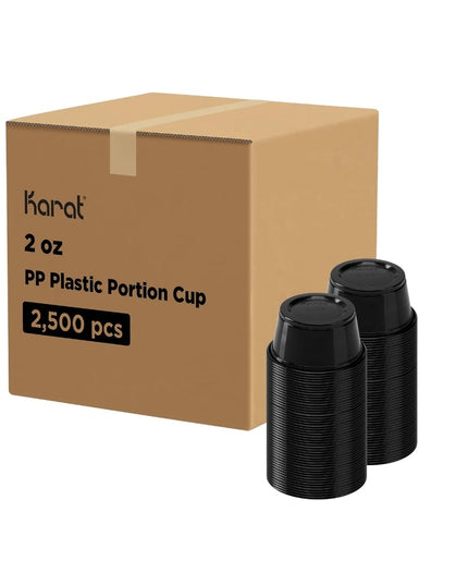KARAT BLACK PORTION CUP 2 OZ. 2500/CS.
