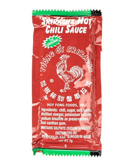 SRIRACHA HOT SAUCE CHILI PACKETS 380/9 GRS