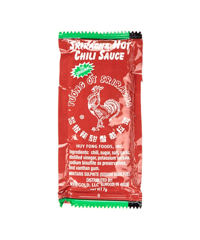 SRIRACHA HOT SAUCE CHILI PACKETS 380/9 GRS