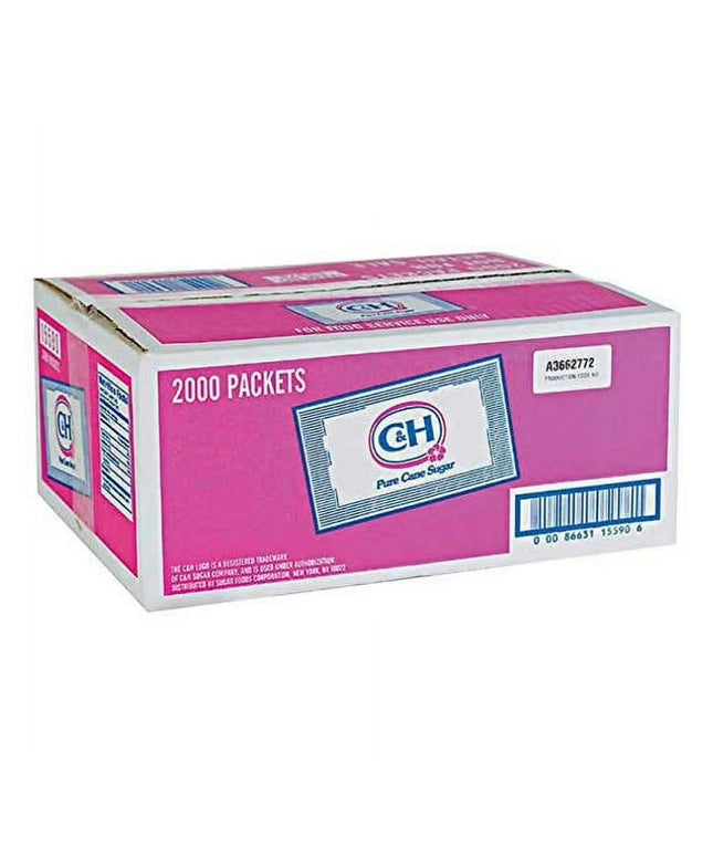 SUGAR PACKETS C&H 10 OZ. 2000/CS.