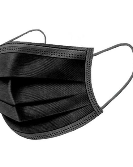 PROTECTIVE FACE MASK BLACK 3-PLY 50/CS