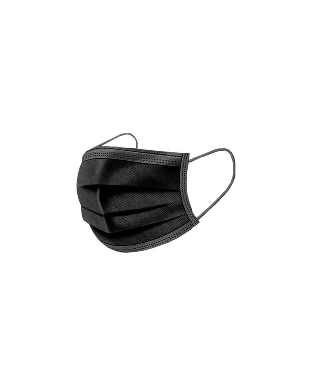PROTECTIVE FACE MASK BLACK 3-PLY 50/CS