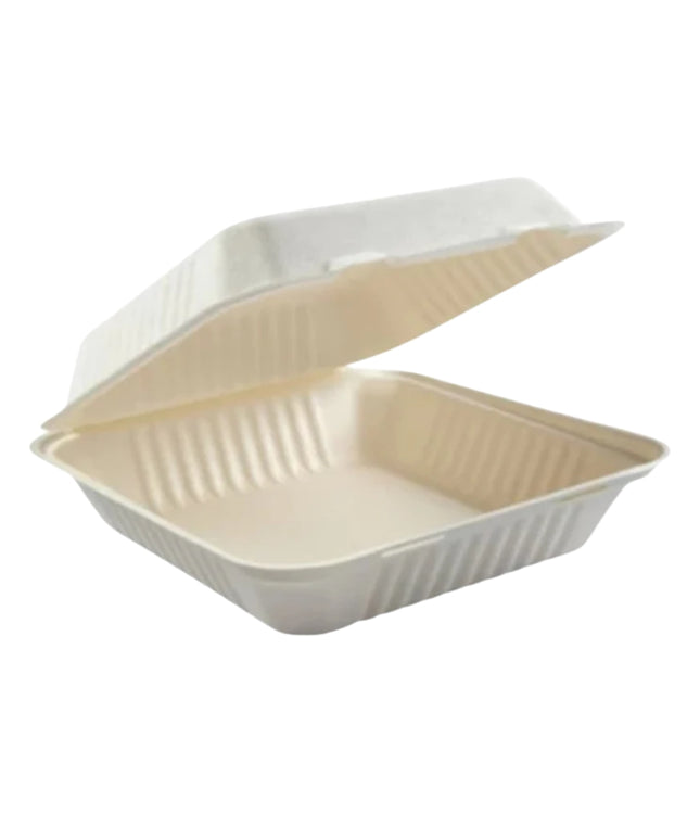 8 X 8 X 3 WHITE HINGED CONTAINER 200/CS