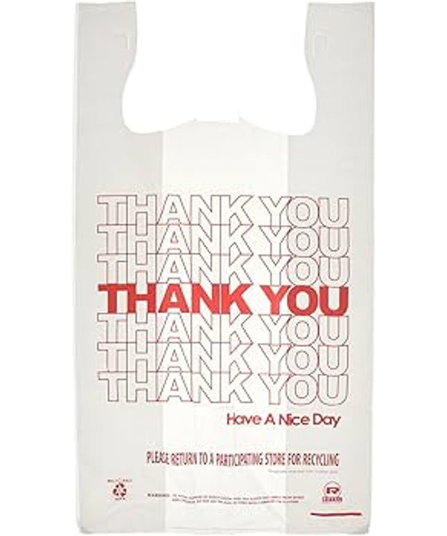 11.5 X 6.5 X 21.5 T SHIRT BAG THANK YOU 1000/CS