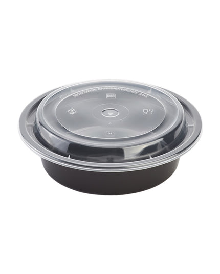 KARAT 16 OZ MICROWAVABLE BLACK FOOD CONTAINER W/LID 150/CT