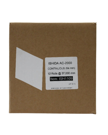 LABEL ISHIDA 64MM CONTINUOS STRIP 12/CS.