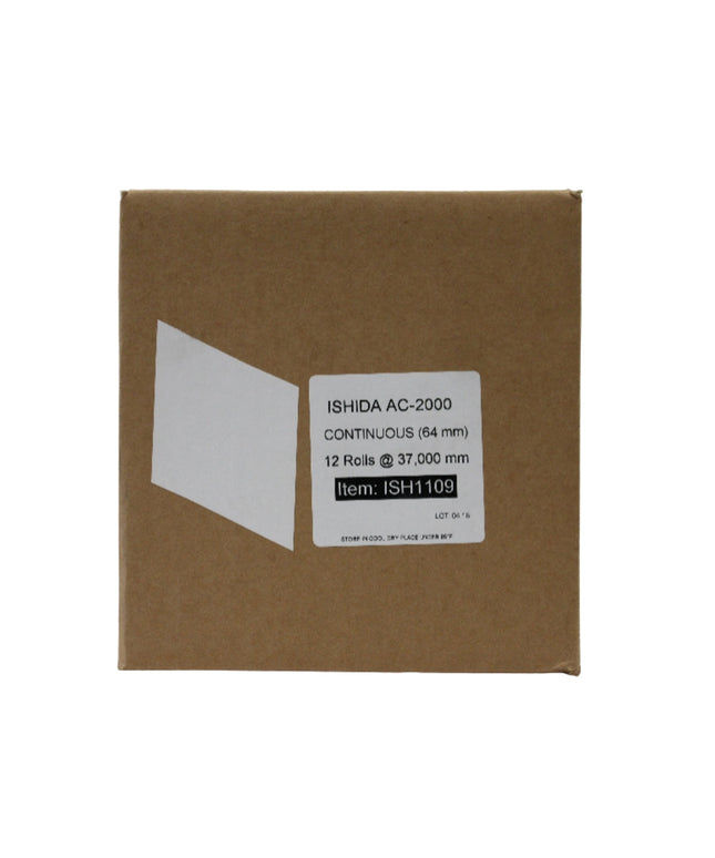LABEL ISHIDA 64MM CONTINUOS STRIP 12/CS.