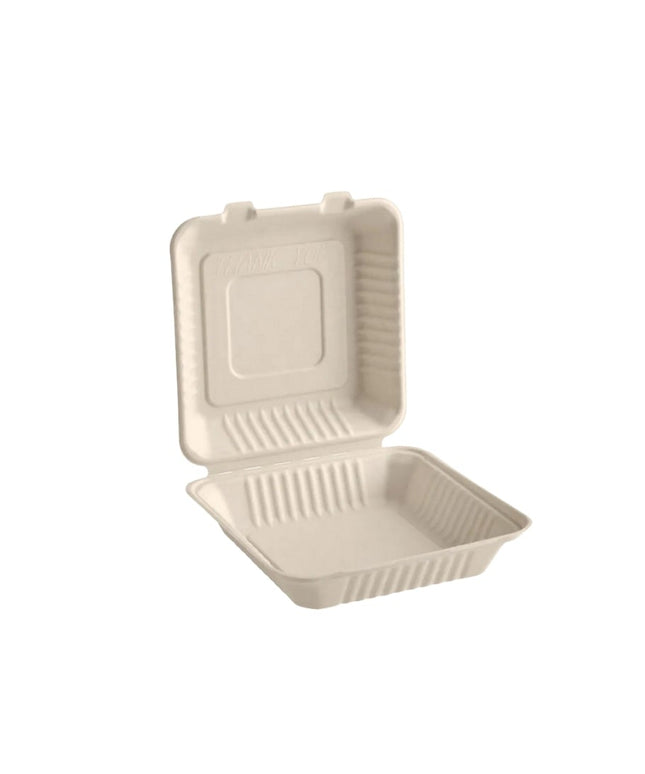 CONTNER HNGD COMPOSTABLE BAGASSE 9X9 1 COMP. 200/CS.