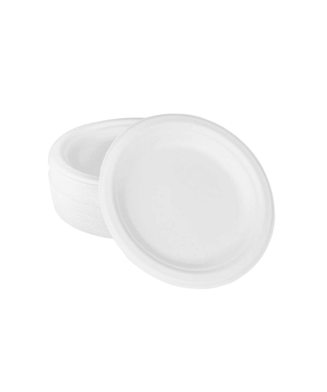 PLATE ROUND COMPOSTABLE BAGASSE 7'' 1000/CS.