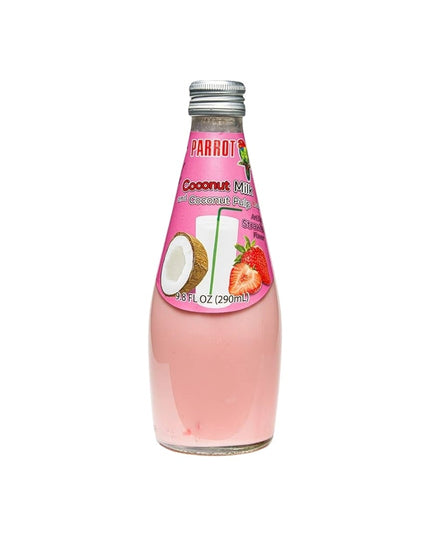 PARROT GLASS STRAWBERRY COCONUT MILK W/PULP 12/290 ML