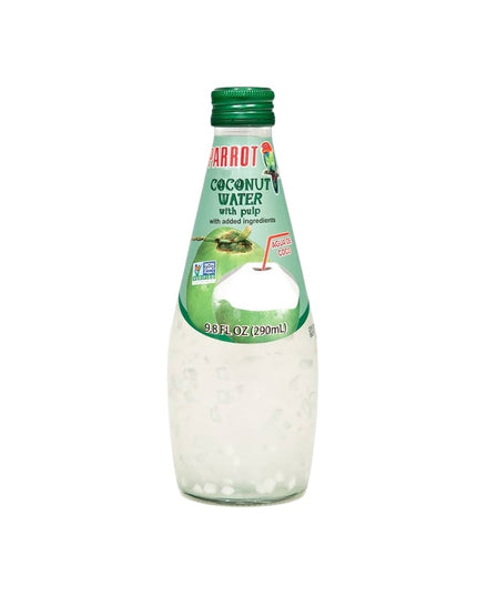 PARROT GLASS COCONUT WATER W/PULP 12/290 ML