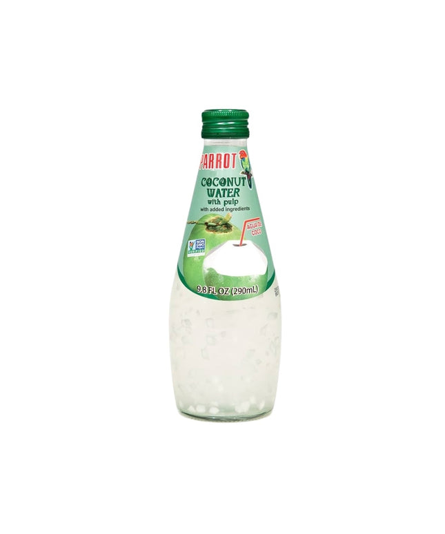 PARROT GLASS COCONUT WATER W/PULP 12/290 ML