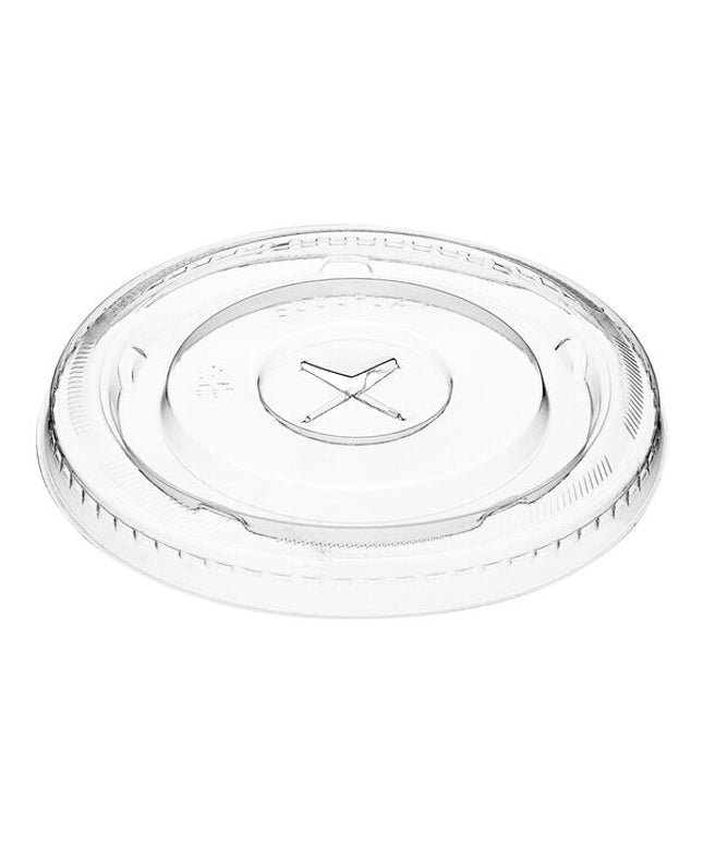 LID PLAST FLAT SLOTTED FOR 9-12 OZ PET CUP 1000/CS
