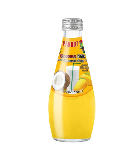 PARROT GLASS MANGO JUICE W/NATA DE COCO 24/290 ML