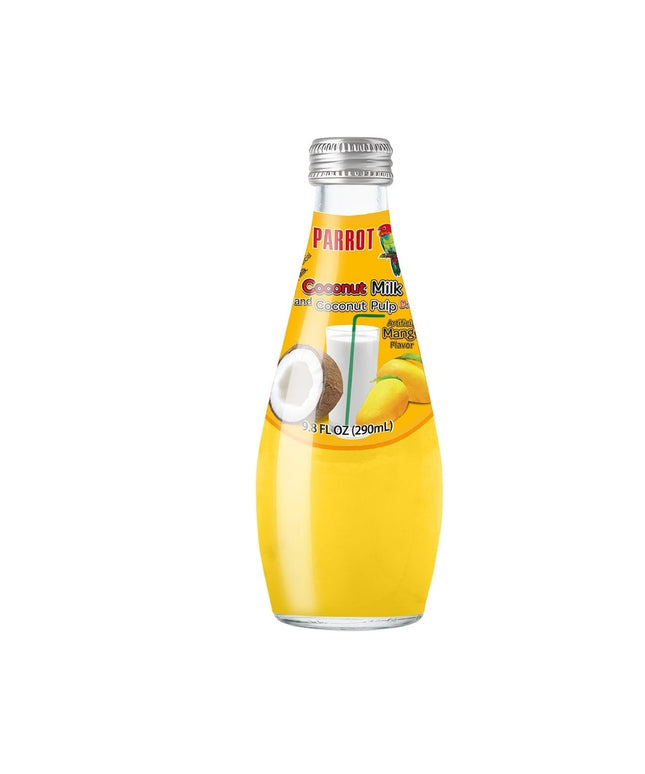 PARROT GLASS MANGO JUICE W/NATA DE COCO 24/290 ML