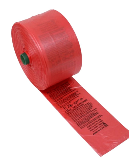 RED POLY PULL BAGS 10 MIC 1920/CS