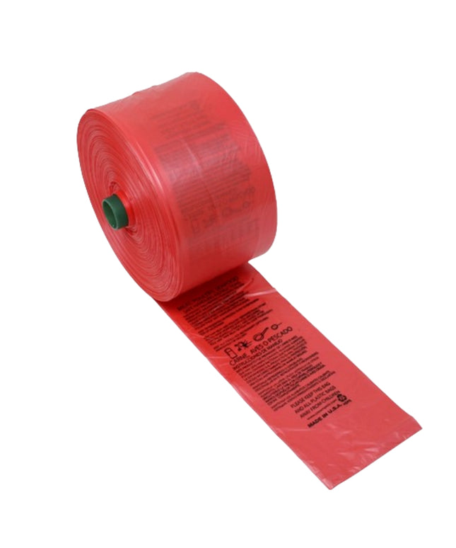 RED POLY PULL BAGS 10 MIC 1920/CS