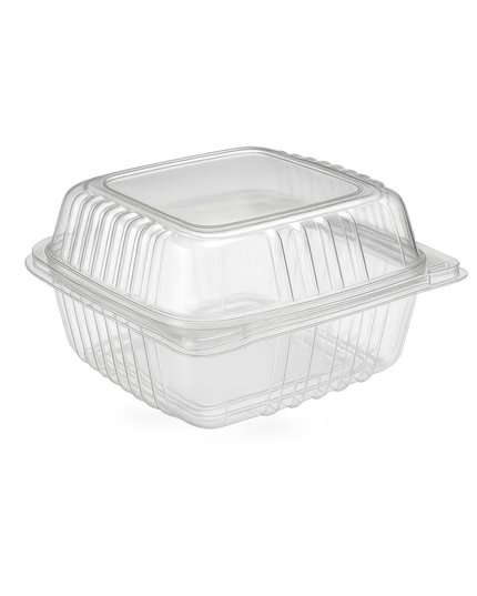 6" X 6'' PET HINGED CONTAINER 1 COMPARTMENT 4/125 CT