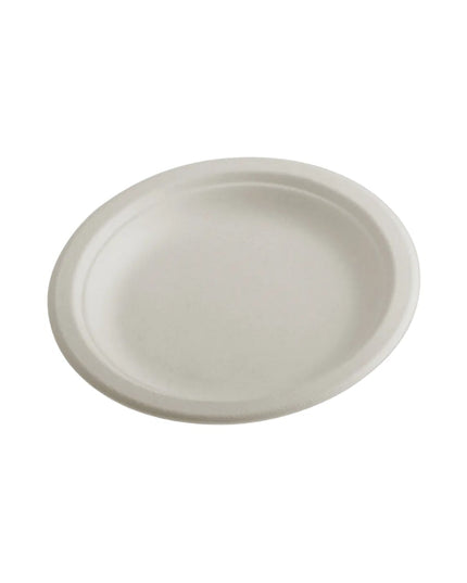 10" SUGARCANE WHITE ROUND PLATE 500/CS
