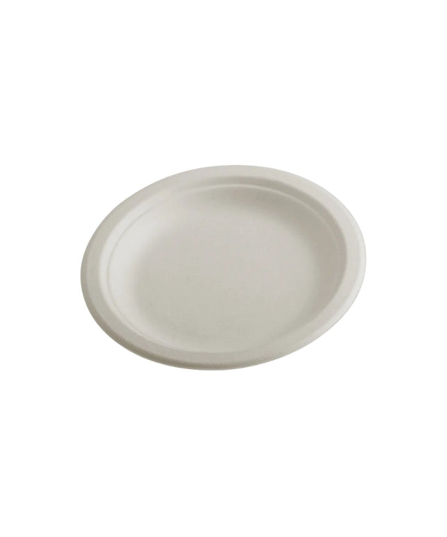 10" SUGARCANE WHITE ROUND PLATE 500/CS