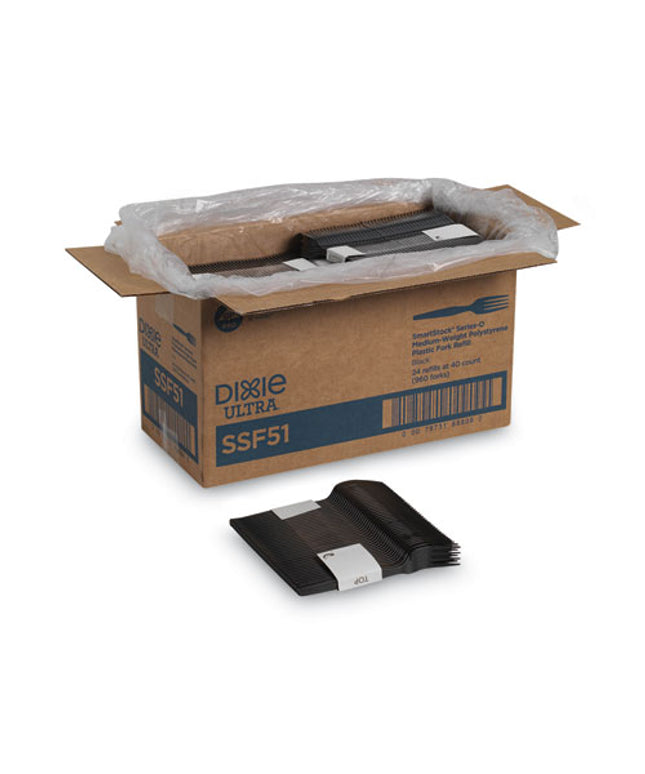 CUTLERY BLACK SMART STOCK FORK DIXIE 24/40