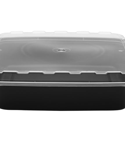 SQUARE CONTAINER 48 OZ COMBO PACK W/CLEAR LID 150/CT