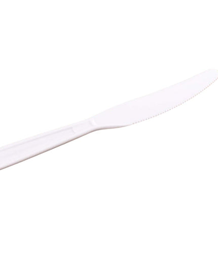 CUTLERY WRAPPED KNIFE HVY DTY WHITE 1000/CS