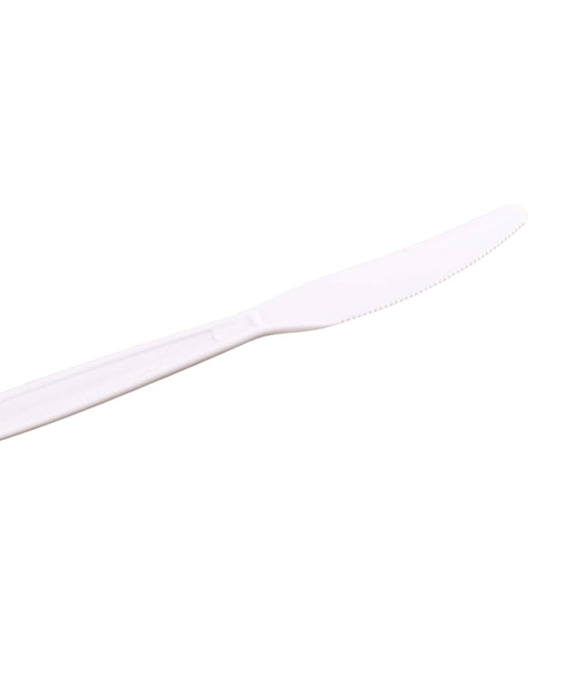 CUTLERY WRAPPED KNIFE HVY DTY WHITE 1000/CS