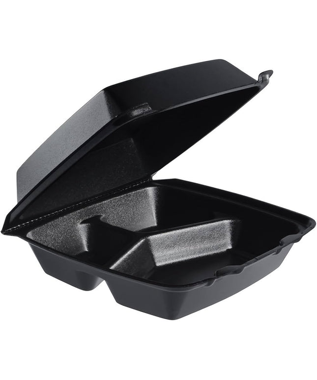 8 INCH CONTAINER FOAM BLACK 3 COMP.200/CS.